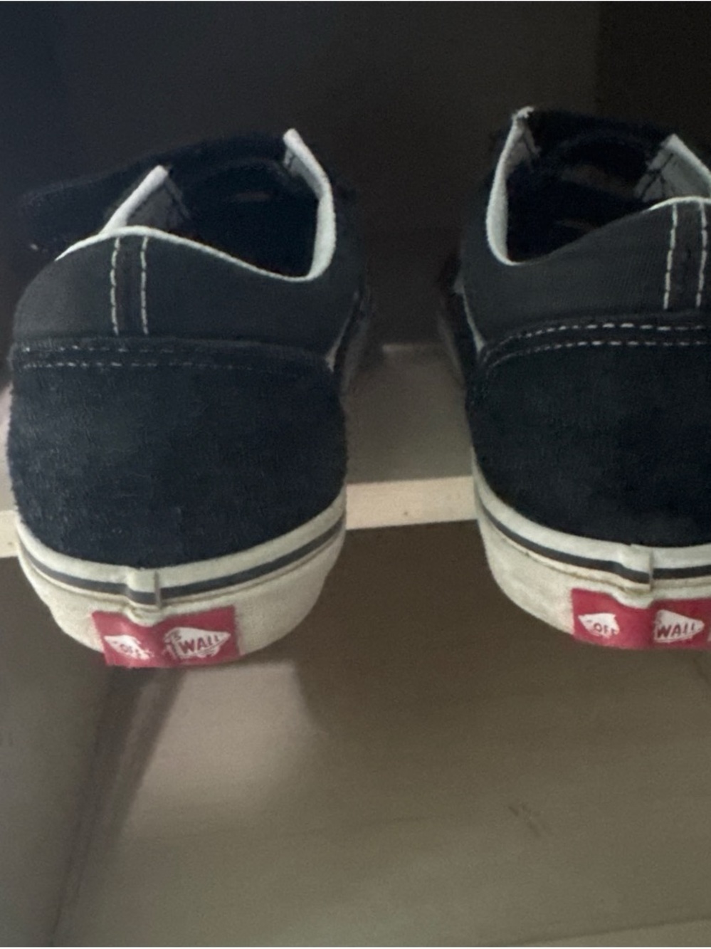Vans Kids Black & White Velcro Old Skool Sneakers - Picture 6 of 6